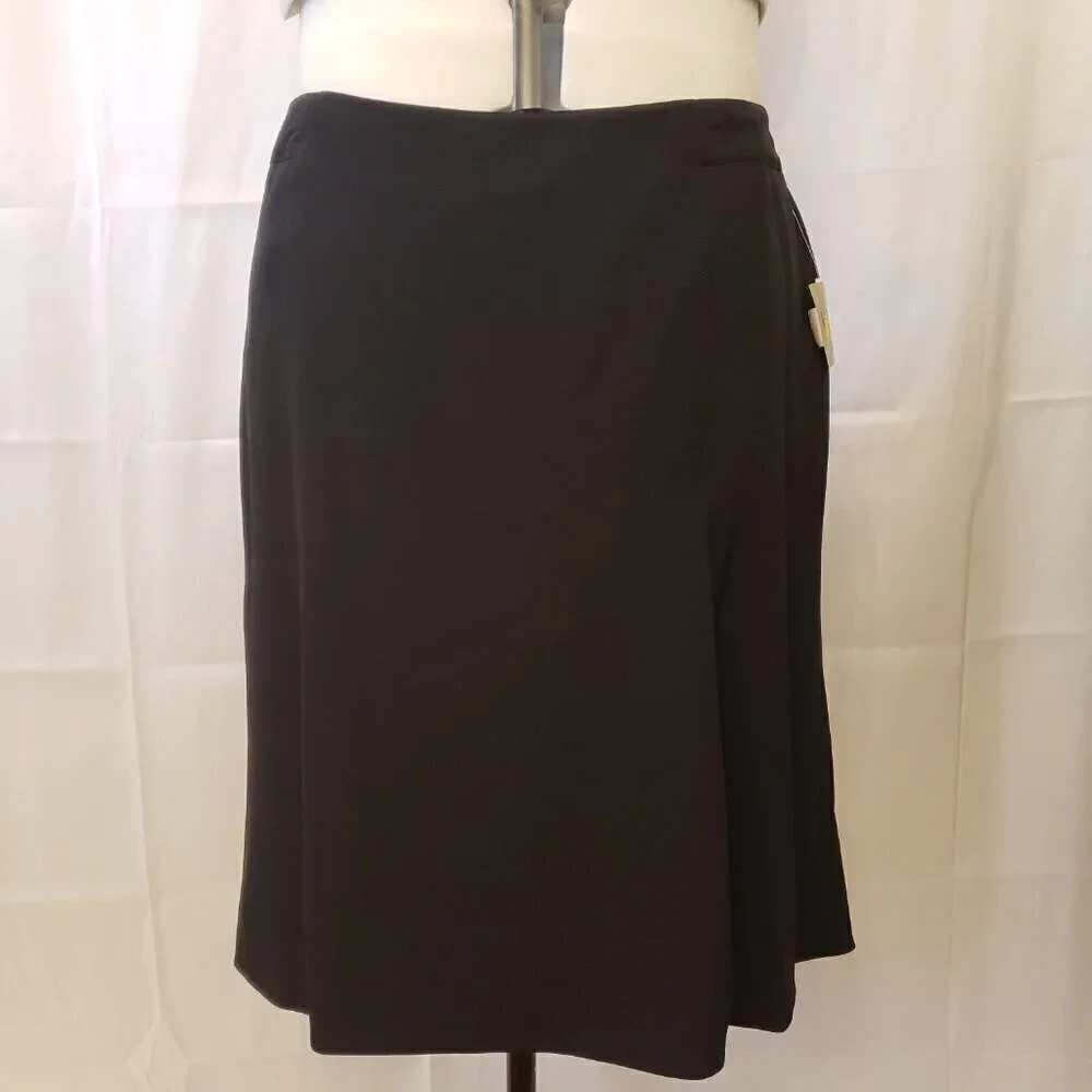 Kasper Womens Blue & Black Lightweight Organza Mixed Texture Jacket w/Skirt. 14W - Picture 6 of 16